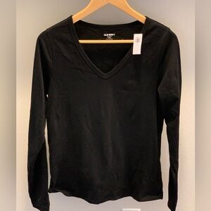 OLD NAVY Relaxed Fit V-Neck Long Sleeve Tee